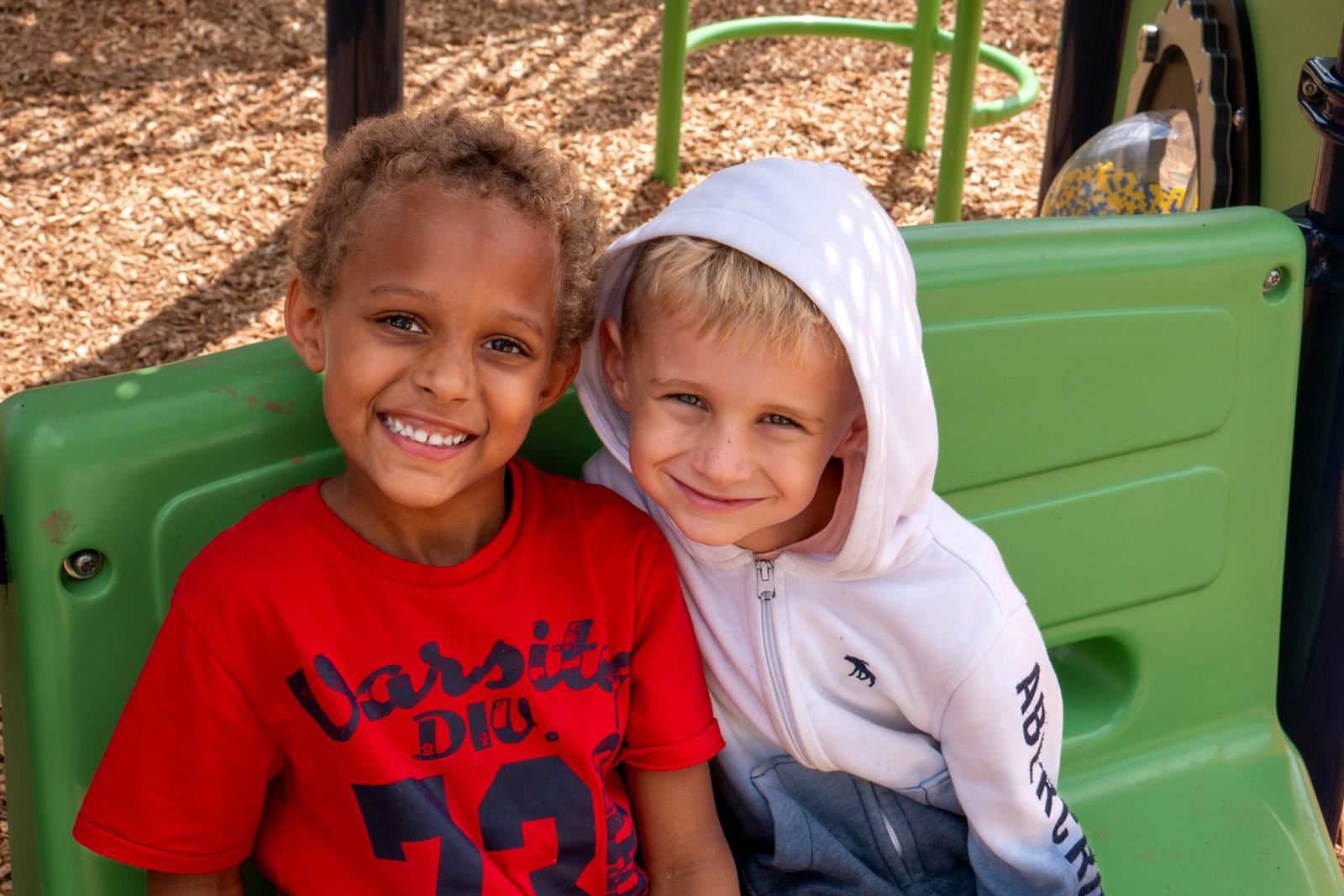 two boys on the playground
